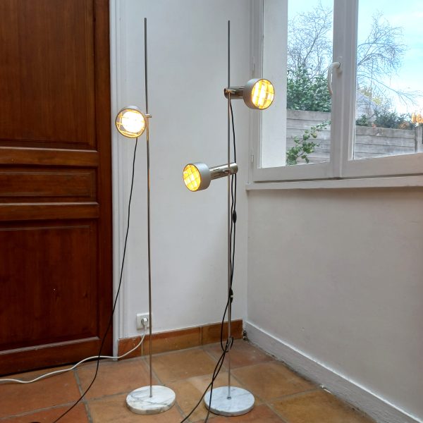 Paire de lampadaires A14 par Alain Richard (1926-2017) sur Circa51